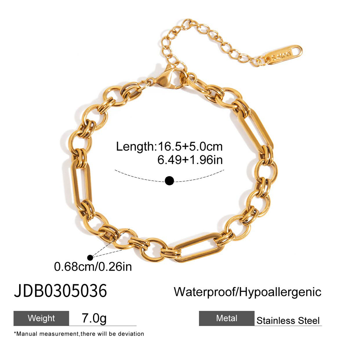 European and American Style Stainless Steel Bracelet for Women