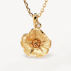 Creative stainless steel pendant necklace for women, December flower pattern, ideal for all occasions
