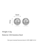 Boucles d’oreilles puces en acier inoxydable plaqué 18 carats, - NovaShop NovaShop MSE0015 S 3mm Bigbuy