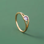 Niche ring with modern design, decorated with zircon