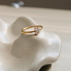Oval Love Ring No Fading - Fresh and Simple Design