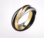Three couple rings entirely set with diamonds