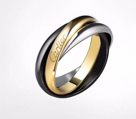 Three couple rings entirely set with diamonds