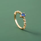 Niche ring with modern design, decorated with zircon