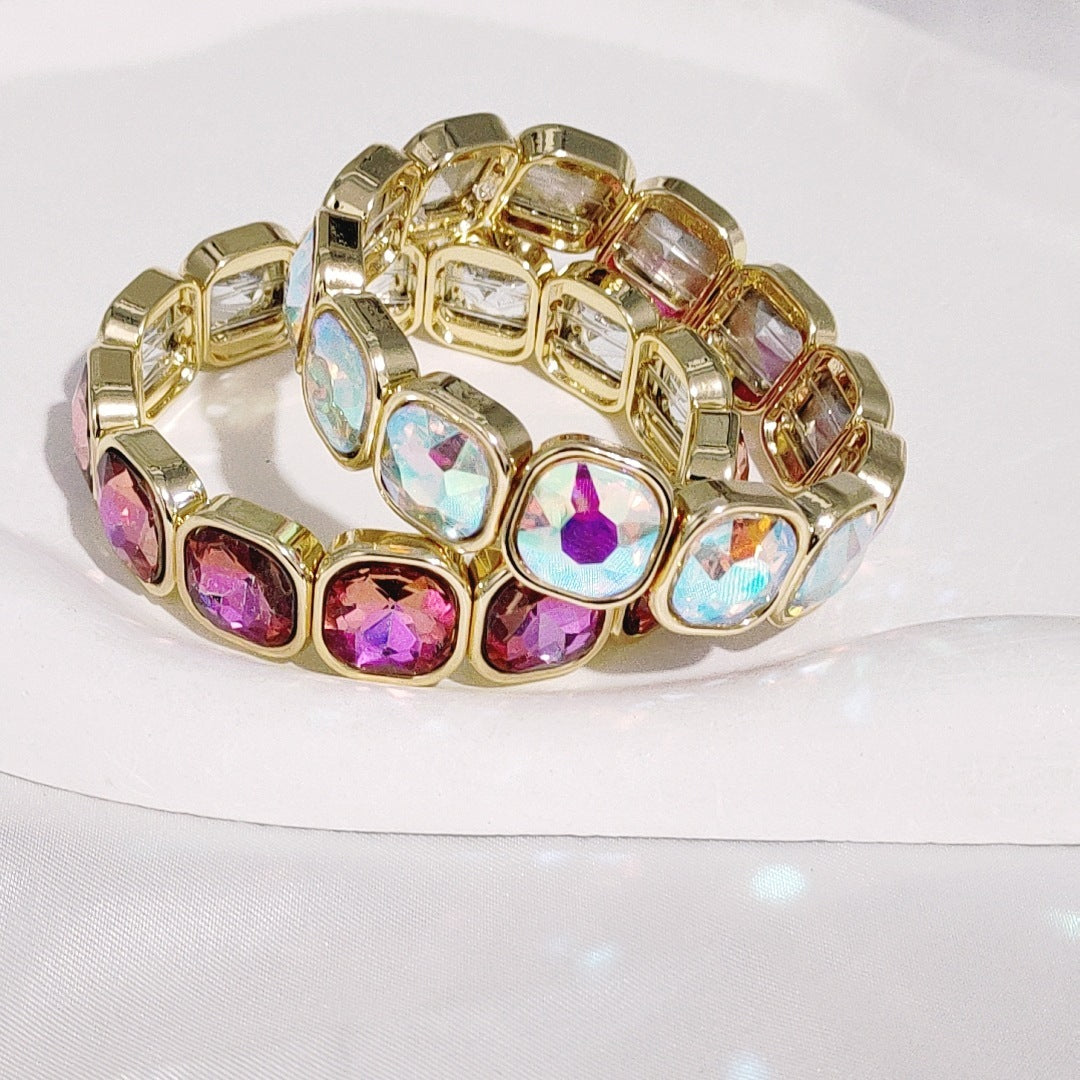 Bracelet bohème féminin en dentelle de pierres précieuses avec design diamanté - NovaShop NovaShop SL0261 Gold Bigbuy