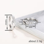 Boucles d’oreilles élégantes à clip micro-serties de zircon, combinant raffinement - NovaShop NovaShop White Gold Color Bigbuy