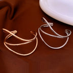 Bracelet ouvert à lignes géométriques irrégulières — Un bijou simple et polyvalent - NovaShop NovaShop Gold Bigbuy
