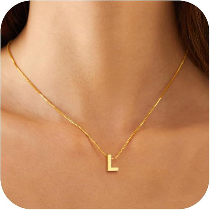Elegant Gold Letter Necklace – Stainless Steel A to Z
