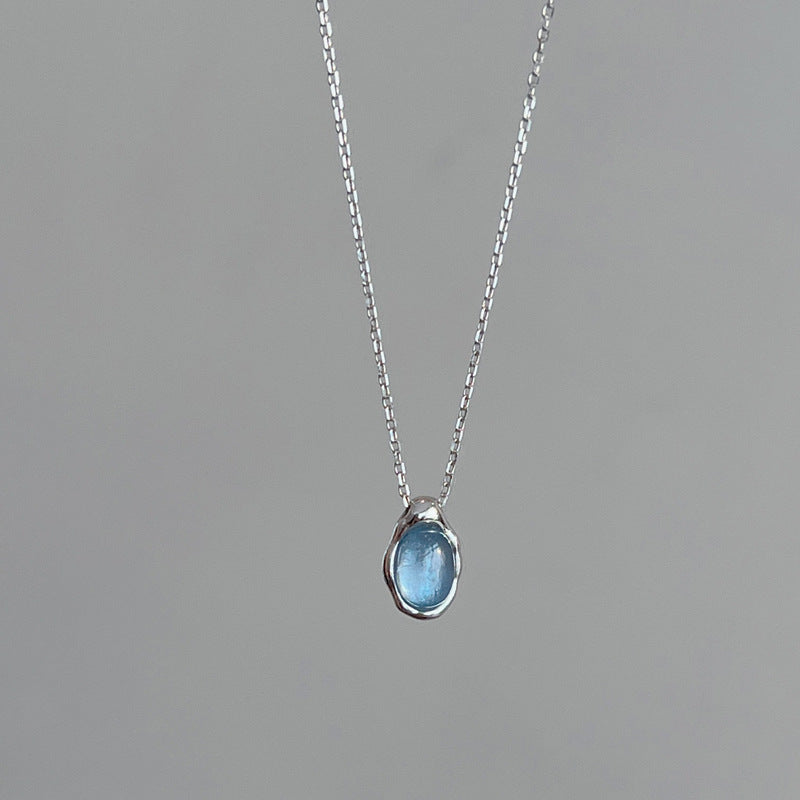 Collier pendentif goutte d’eau bleu marine pour femme - NovaShop NovaShop Navy Blue White Gold Color Bigbuy