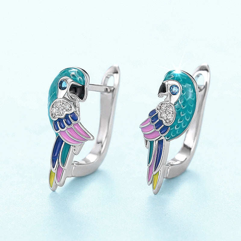 Parrot clip-on earrings