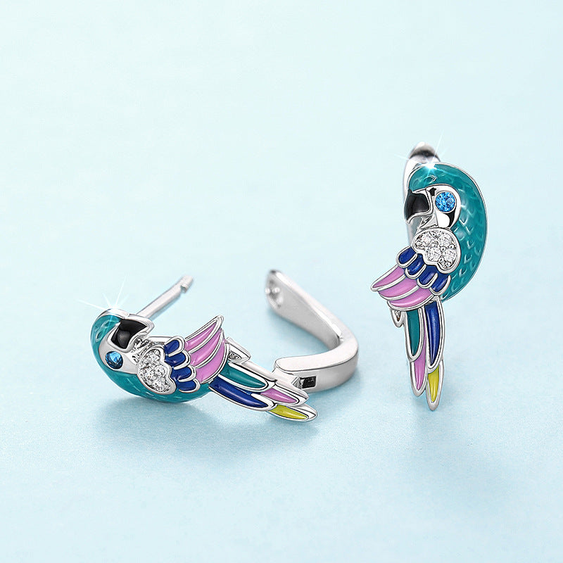 Parrot clip-on earrings