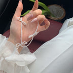 Collier Clavicule Femme au Design Simple avec Nœud Doux et Perles - NovaShop NovaShop White Bigbuy