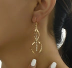 Boucles d’Oreilles Femme Créatives au Design Spirale Raffiné - NovaShop NovaShop Gold Bigbuy