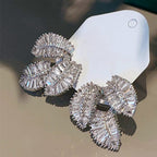 Elegant earrings with a unique leaf design
