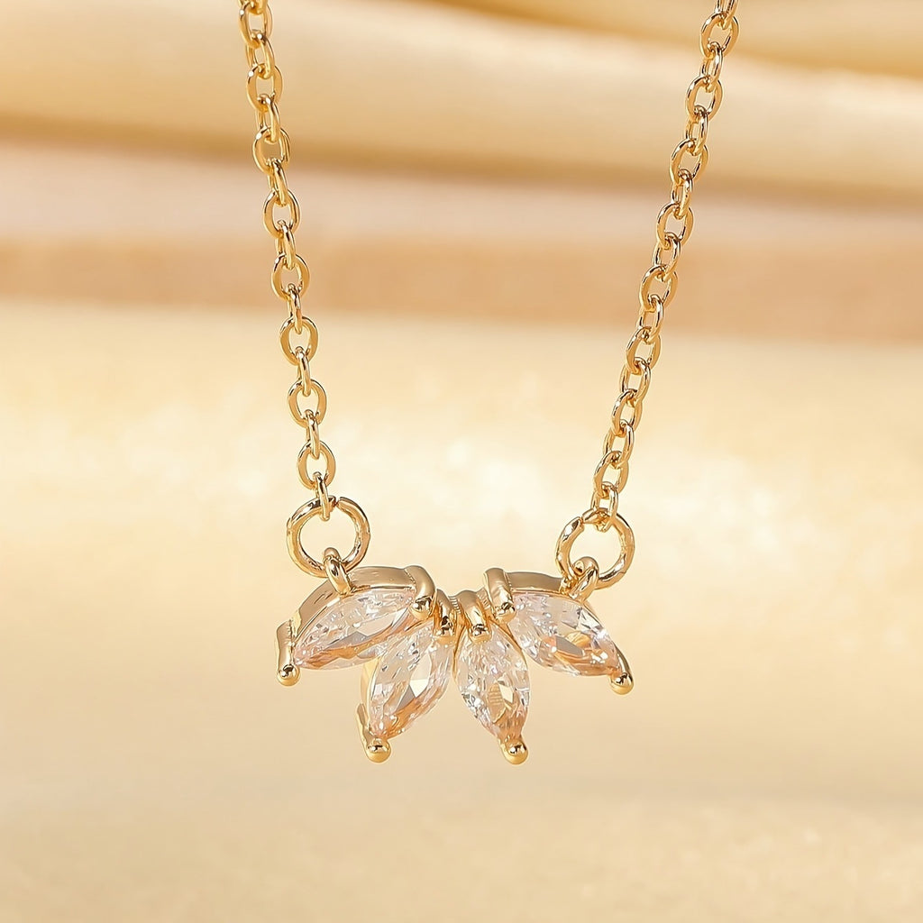 Collier feuille en strass pour femme – Design tendance et original - NovaShop NovaShop Golden Yellow Bigbuy