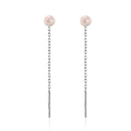 Boucles d’Oreilles Pendantes Femme à Aiguille en Argent Sterling - NovaShop NovaShop Light Pink Pearl 5mm Bigbuy