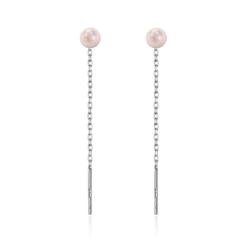 Boucles d’Oreilles Pendantes Femme à Aiguille en Argent Sterling - NovaShop NovaShop Light Pink Pearl 5mm Bigbuy