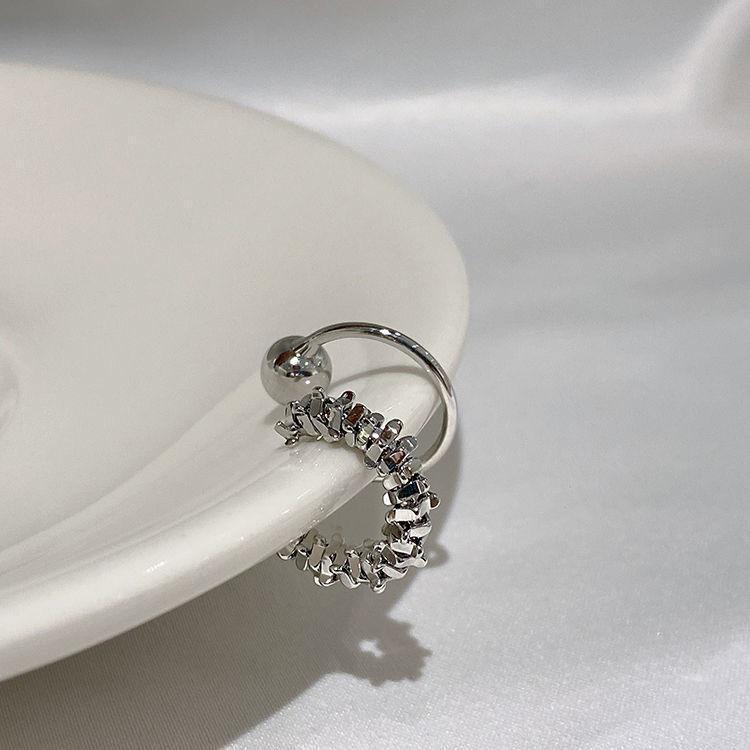 Irregular Frosted Style Clip-on Earrings