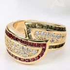 Personalized Women's Fashion Ring with Peridot