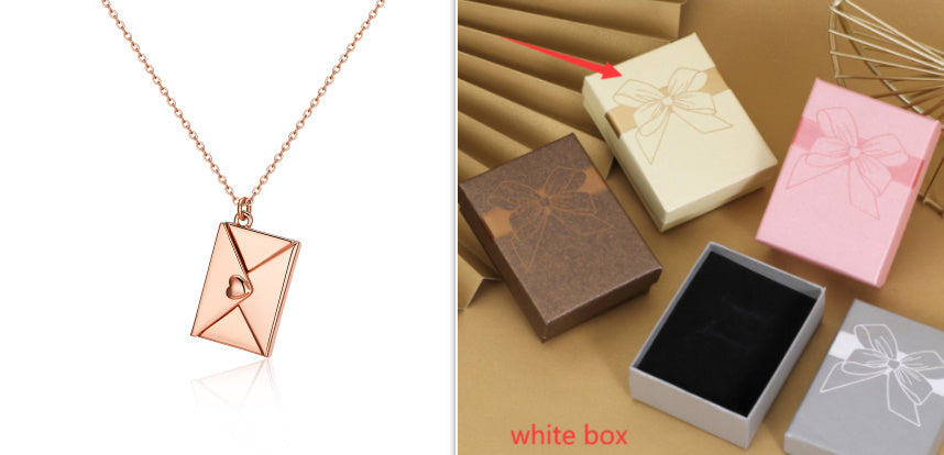 “I Love You” Envelope Necklace – Hidden Message of Love