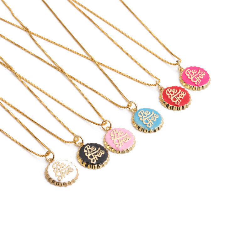 Collier pendentif capsule « Be Free » plaqué cuivre 18 carats - NovaShop NovaShop 0508YH Red Bigbuy