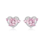 Guardian Heart Design Stud Earrings