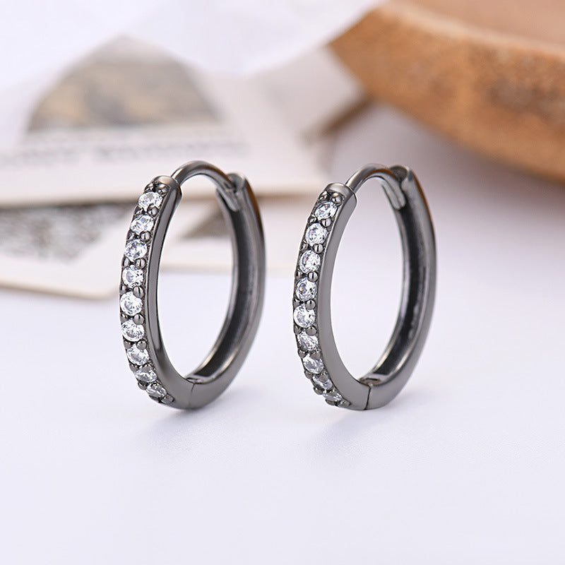 Popular and Exquisite Zirconia Gang Drill Stud Earrings
