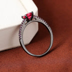 elegant copper ring seduces with its geometric hexagonal design, offering a modern and refined touch