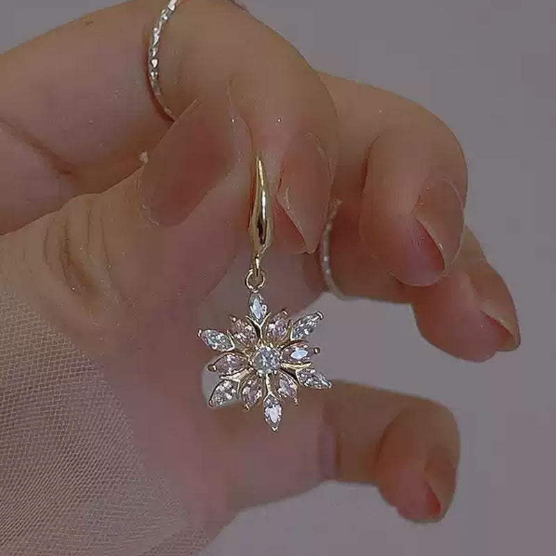 Boucles d’oreilles délicates en forme de flocon de neige - NovaShop NovaShop Golden Snowflake Bigbuy