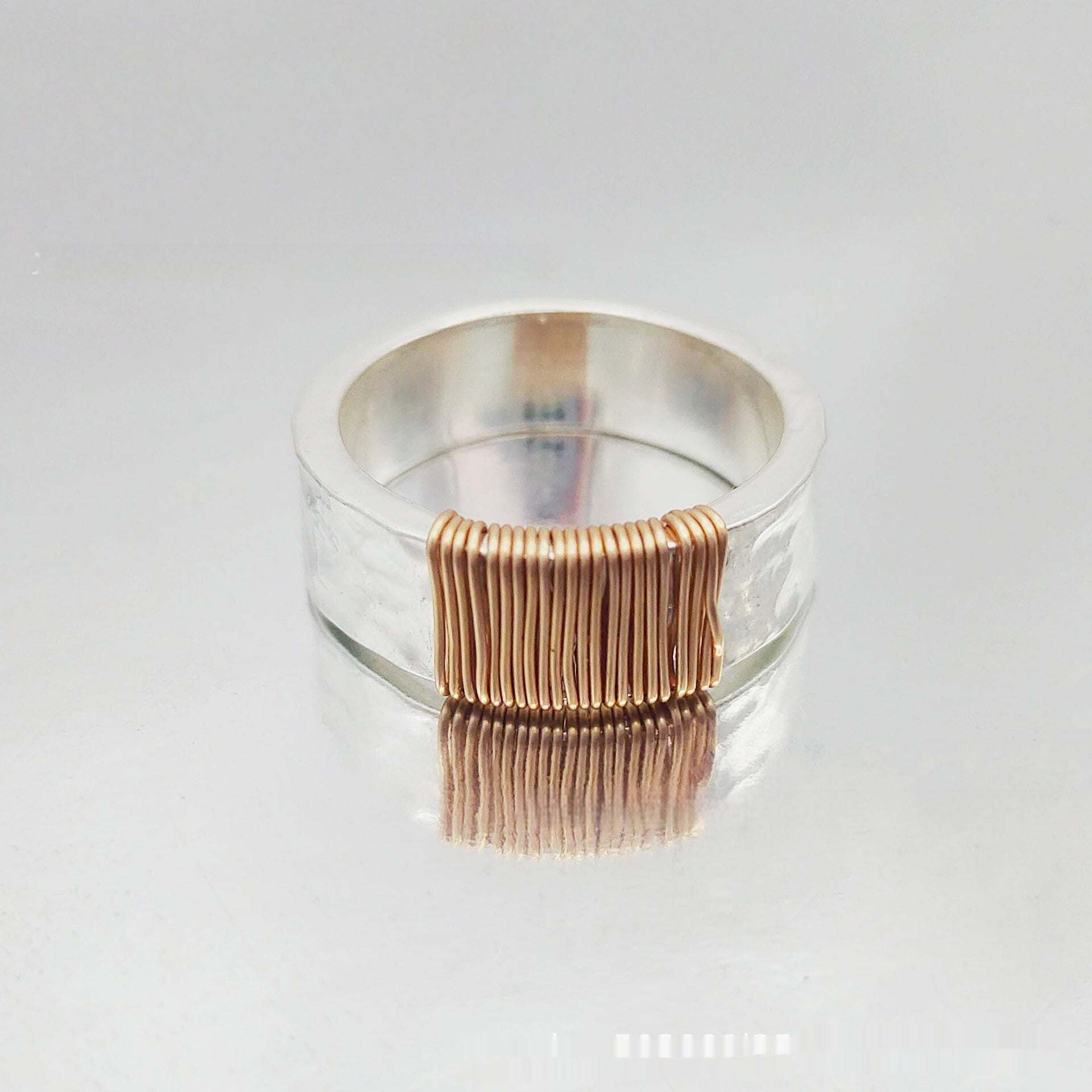 High quality vintage ring, simple irregular coil bracelet, wide face ring