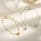 Simple and trendy titanium steel Love necklace for women