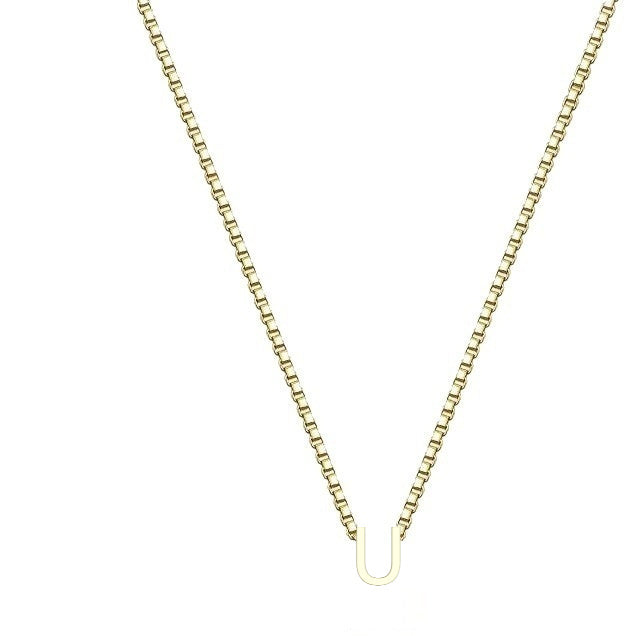 Elegant Gold Letter Necklace – Stainless Steel A to Z