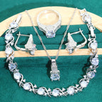 Four-Piece Zircon Set – Necklace, Bracelet, Earrings and Ring Dare to Shine
