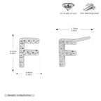 Boucles d’oreilles puces élégantes pour femmes avec lettres - NovaShop NovaShop Platinum F / 925 Silver Bigbuy