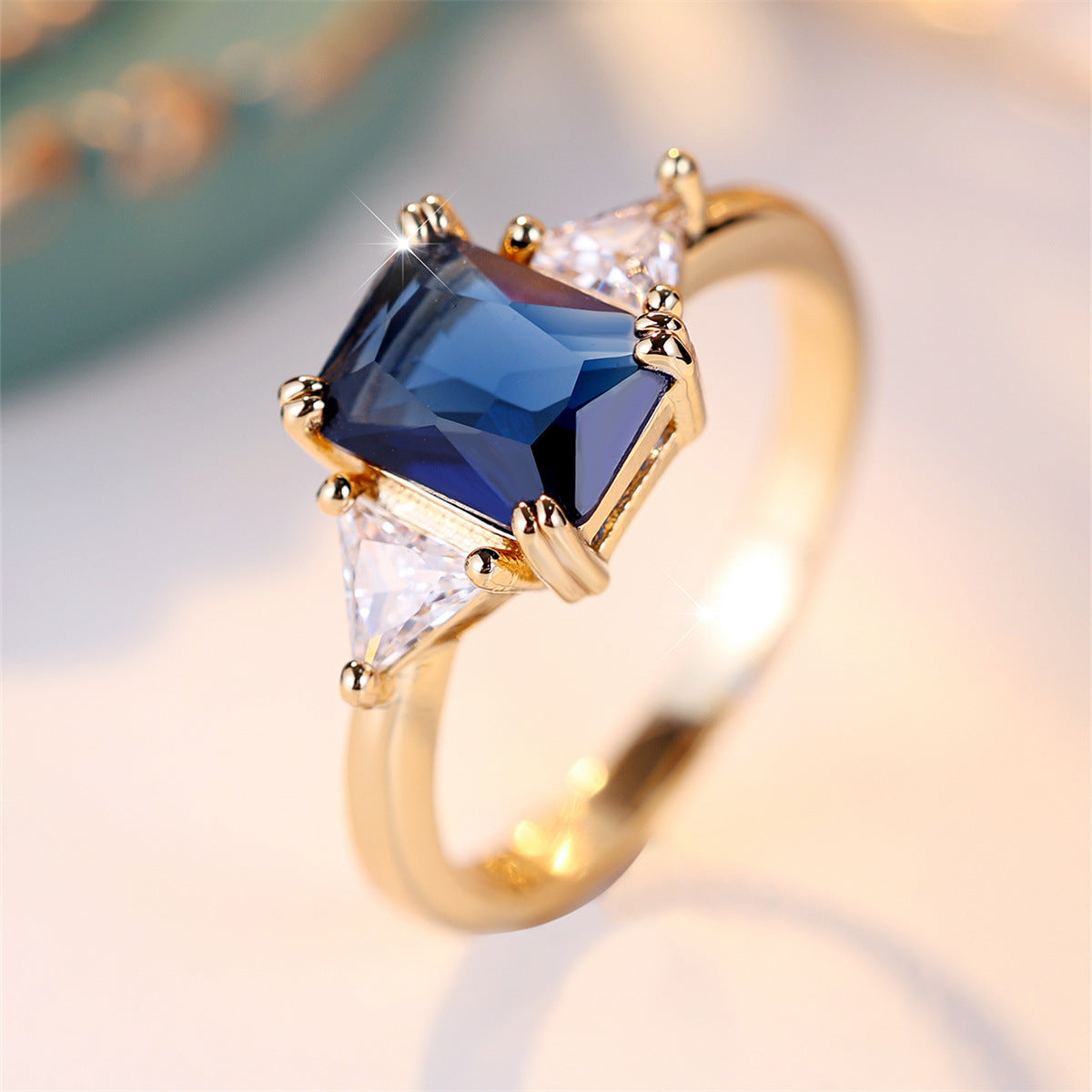 Simple and Elegant Rectangular Ring for Women