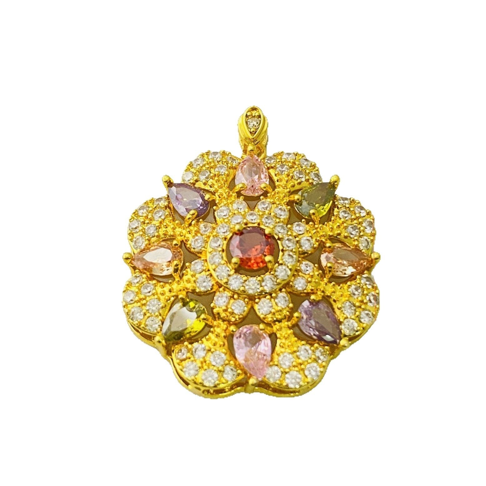 Collier pendentif zircon coloré pour femme - NovaShop NovaShop A Gold Pendant Bigbuy