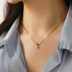 Collier géométrique orné de diamants – Style européen et américain - NovaShop NovaShop Gold / Round Drill Bigbuy