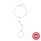 S925 Sterling Silver Multi-layer Double Temperament Bracelet with Diamonds for Women, Hand Jewelry
