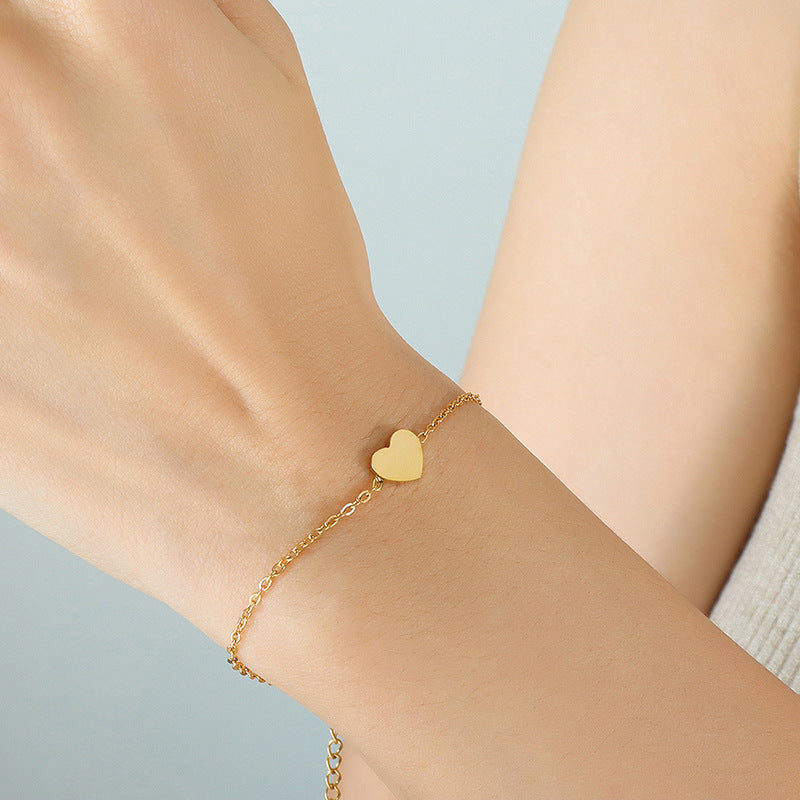 Bracelet femme polyvalent en forme de cœur, style mode et élégant - NovaShop NovaShop Gold Bigbuy