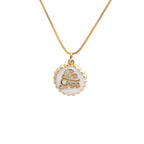 Collier pendentif capsule « Be Free » plaqué cuivre 18 carats - NovaShop NovaShop 0508YH White Bigbuy