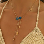 Collier pendentif simple style océan créatif avec étoile de mer et coquillage - NovaShop NovaShop As Main Image Bigbuy