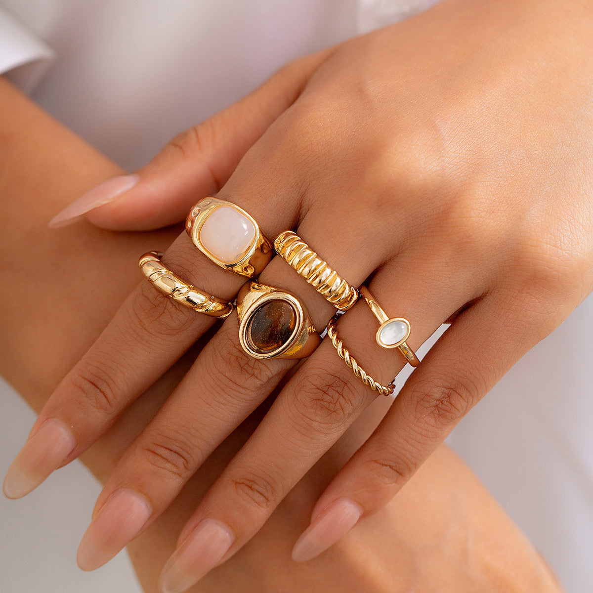 Set of 6 Women's Alloy Rings