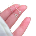 Boucles d’Oreilles Pendantes en Argent Sterling à Fleurs Creuses - NovaShop NovaShop Silver Flowers Bigbuy