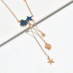 Collier pendentif simple style océan créatif avec étoile de mer et coquillage - NovaShop NovaShop As Main Image Bigbuy