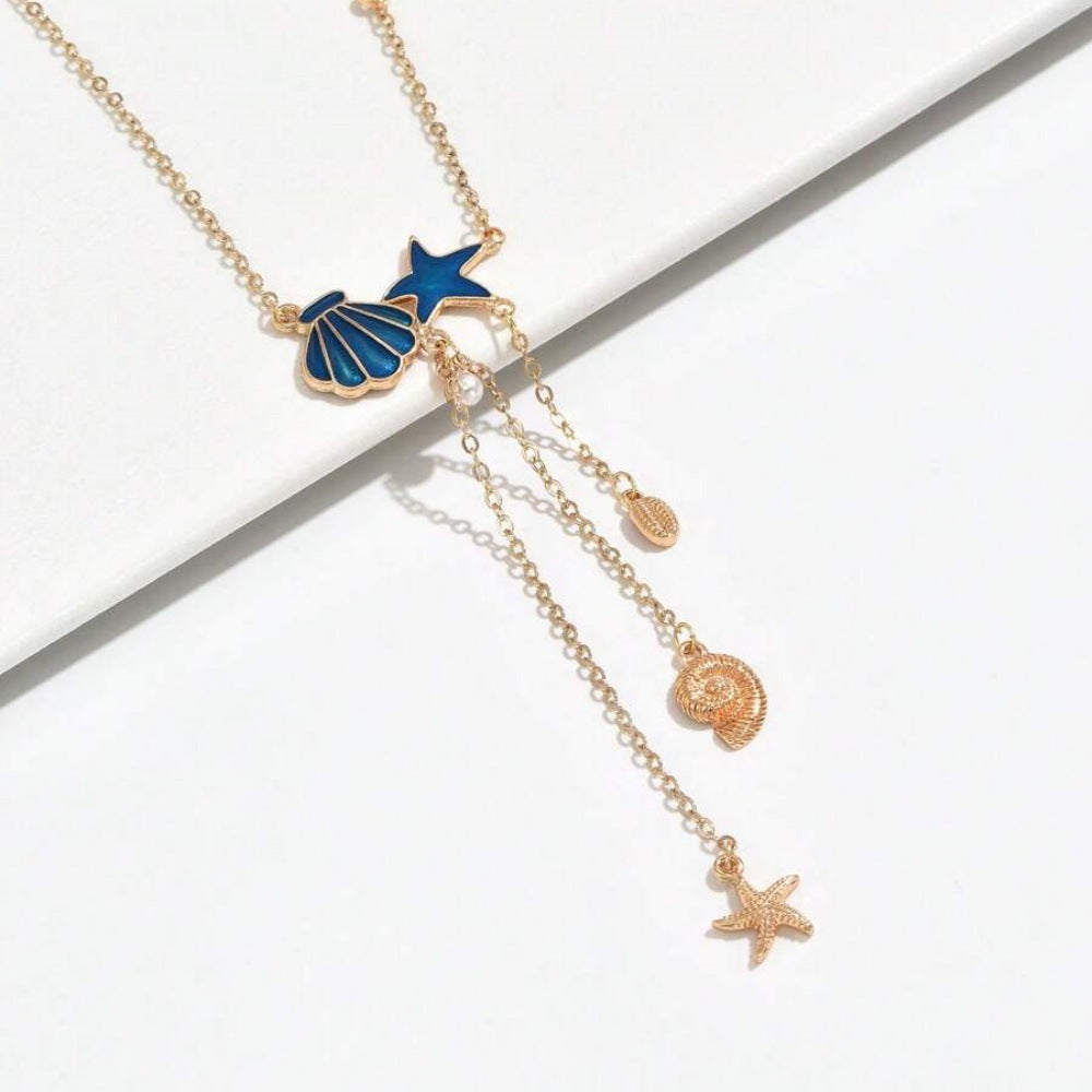 Collier pendentif simple style océan créatif avec étoile de mer et coquillage - NovaShop NovaShop As Main Image Bigbuy