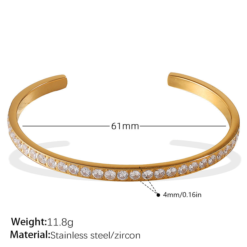 Modern and Elegant Style Alloy Buckle Open Bracelet