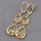 Retro exaggerated long crystal fringe earrings