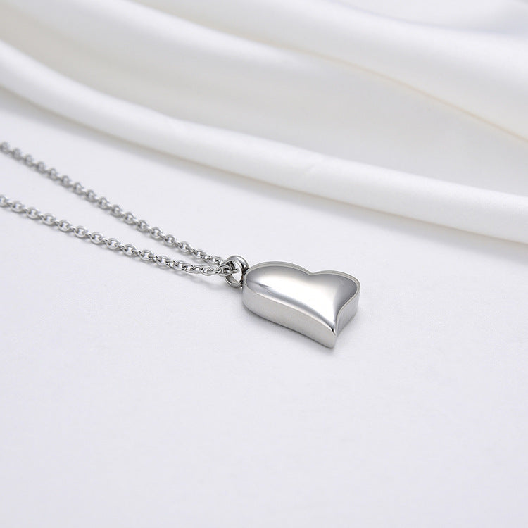 Collier Pendentif Cœur Pêche Courbé en Acier Inoxydable - NovaShop NovaShop Silver Bigbuy
