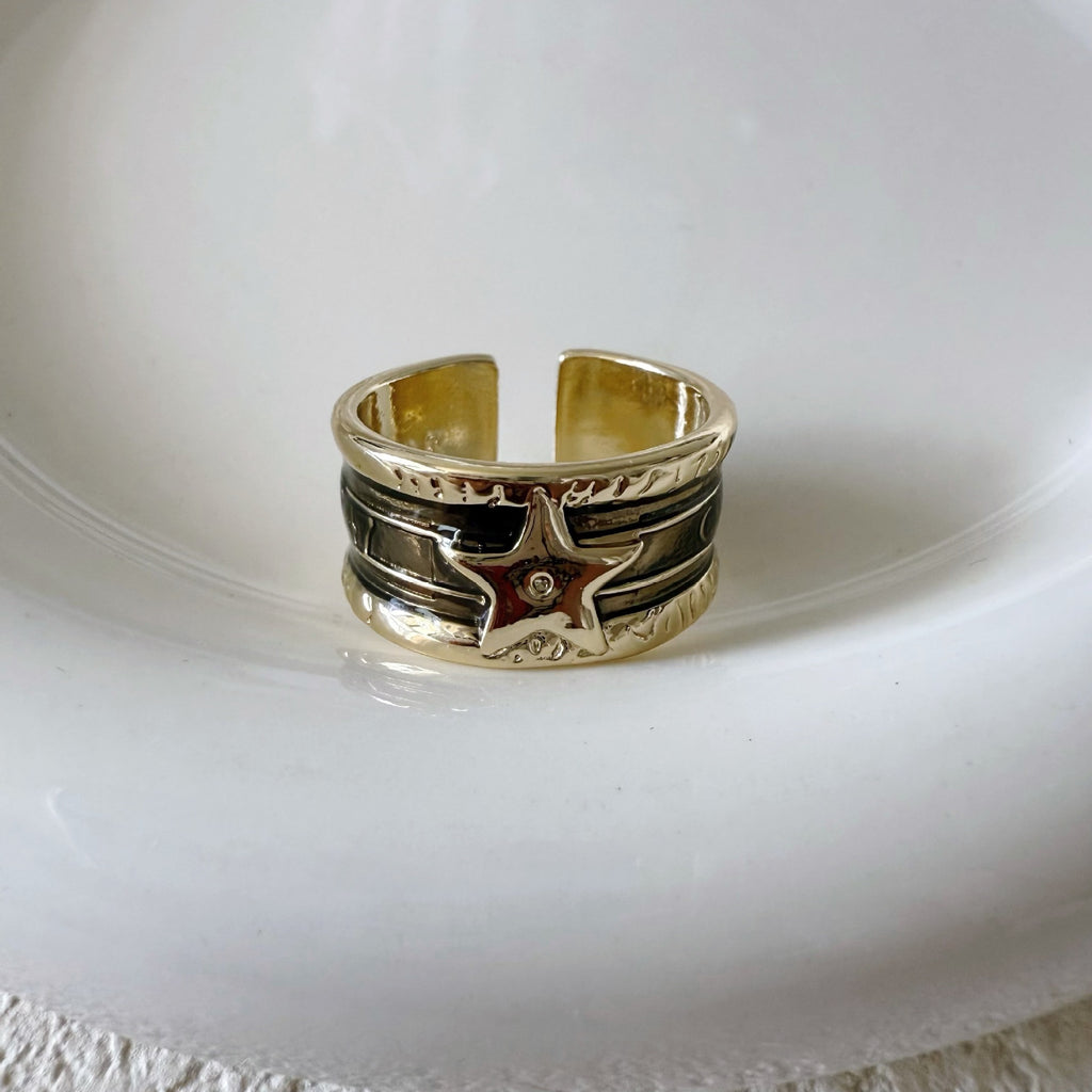 XINGX oil drop worn retro ring, light luxury and exquisite style