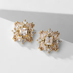 Elegant zircon earrings for women, high quality, fashionable
